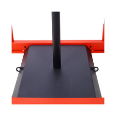 Heavy-duty iron weight strength training sled by Saksby Wholesale for muscle building, shown from the stand view.