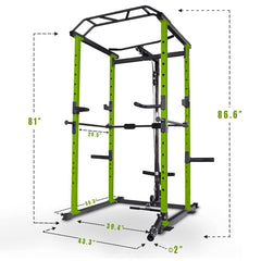 SAKSBY WHOLESALE IFast adjustable home gym power cage with squat rack, pull-up bar, and barbell storage, supports 1000 lbs.