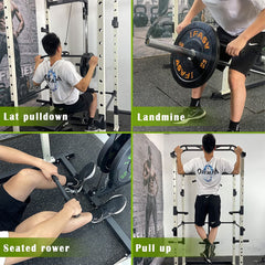 SAKSBY WHOLESALE iFast adjustable home gym power cage with squat rack, pull-up bar, and barbell holder, supports up to 1000 lbs.