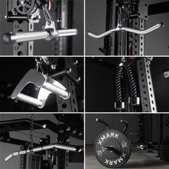 Commercial Power Rack Cable Machine, 440 lbs Total Stack Weight by XMARK
