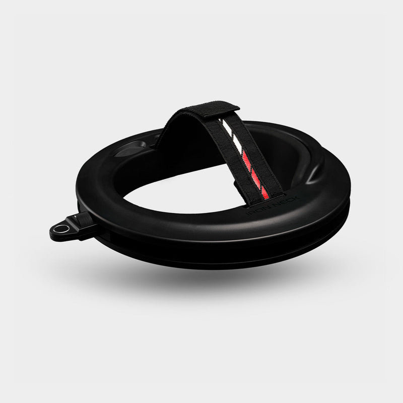 Iron Neck 3.0 Pro neck strength and therapy device with free weights for muscle training and rehabilitation.