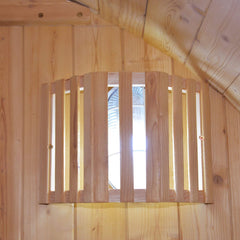 SAKSBY WHOLESALE Thermora Ignite large outdoor wooden barrel sauna made of premium American white oak with 4.5kW heater
