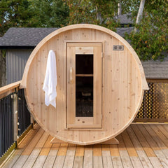 Dundalk Leisurecra ft Harmony Barrel Sauna-3 Full Spectru 84-INCH 4-PERSON by SAKSBY WHOLESALE