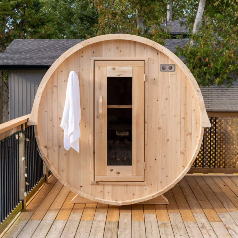 Dundalk Leisurecra ft Harmony Barrel Sauna-3 Full Spectru 84-INCH 4-PERSON by SAKSBY WHOLESALE