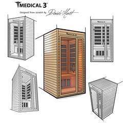 Personal Home Infrared Full Spectrum Sauna Medical 3 by Modern Reform