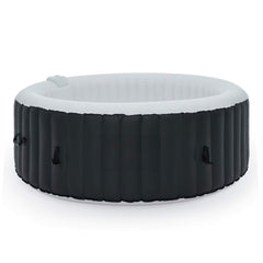 SAKSBY WHOLESALE 6-person inflatable hot tub with 130 jets, white exterior, featuring a spacious design and luxurious spa experience.