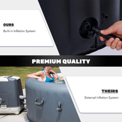 Inflatable 6-person hot tub by SAKSBY WHOLESALE with 130 jets, featuring a sauna pool design and spacious 7-foot size.