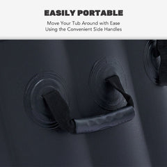 SAKSBY WHOLESALE 6-person inflatable hot tub with 130 jets, portable sauna pool, 7-foot size, ideal for relaxing outdoor use.