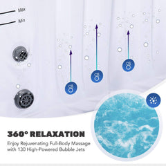 SAKSBY WHOLESALE 7ft inflatable hot tub with 130 jets, designed for 6 people, featuring a premium blow-up sauna pool for relaxation.