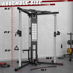Rovix Premium Home Cable Crossover Full Body Workout Fly Machine by SAKSBY WHOLESALE