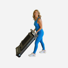 WalkingPad Denise Austin foldable treadmill for home use, shown in a sleek design suitable for compact spaces.