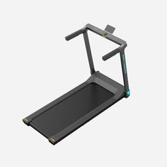 Black WalkingPad Denise Austin foldable treadmill for home use, featuring a sleek design and compact size for easy storage.