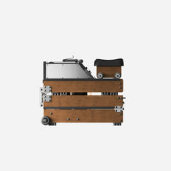 WalkingPad WM10 Tri-fold Water Rowing Machine in closed position, compact design with adjustable features for home fitness.