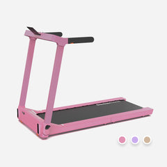 WalkingPad G1 Plus Blue foldable treadmill with digital display and safety rails, designed for home walking and running exercises.