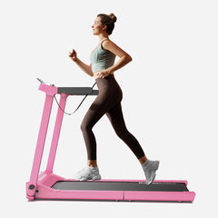Blue WalkingPad Denise Austin 2.0 foldable treadmill by WalkingPad, shown on a clean surface with display and folding features visible.