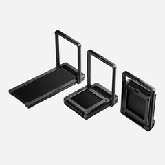 WalkingPad X25 double-fold running treadmill in black, compact exercise machine for fitness and walking workouts.