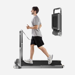 WalkingPad R2 Walk&Run 2-in-1 foldable treadmill for exercise and fitness, shown in a modern home setting.