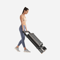 WalkingPad R3 Hybrid foldable walking treadmill with handrails for stability, compact design, and easy storage.