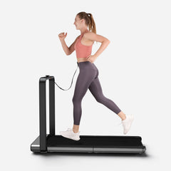 WalkingPad X21 double-fold treadmill for exercise and fitness, shown in a lifestyle setting with a clean, modern design.