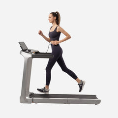 WalkingPad X218 foldable treadmill for exercise, showing the sleek running surface and compact design for home fitness.