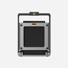 Back view of WalkingPad X25 double-fold running treadmill for exercise and fitness, showcasing its compact design.