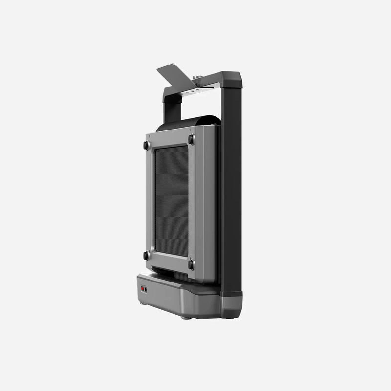 Side profile of WalkingPad X25 double-fold running treadmill for exercise and fitness workouts.