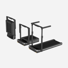 WalkingPad Z3 Hybrid+ foldable treadmill for exercise and fitness, shown in unfolded view with digital display and running surface.