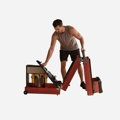 WalkingPad WM10 Tri-fold Water Rowing Machine, compact and foldable design, showcasing the rowing machine in a folded and unfolded state.