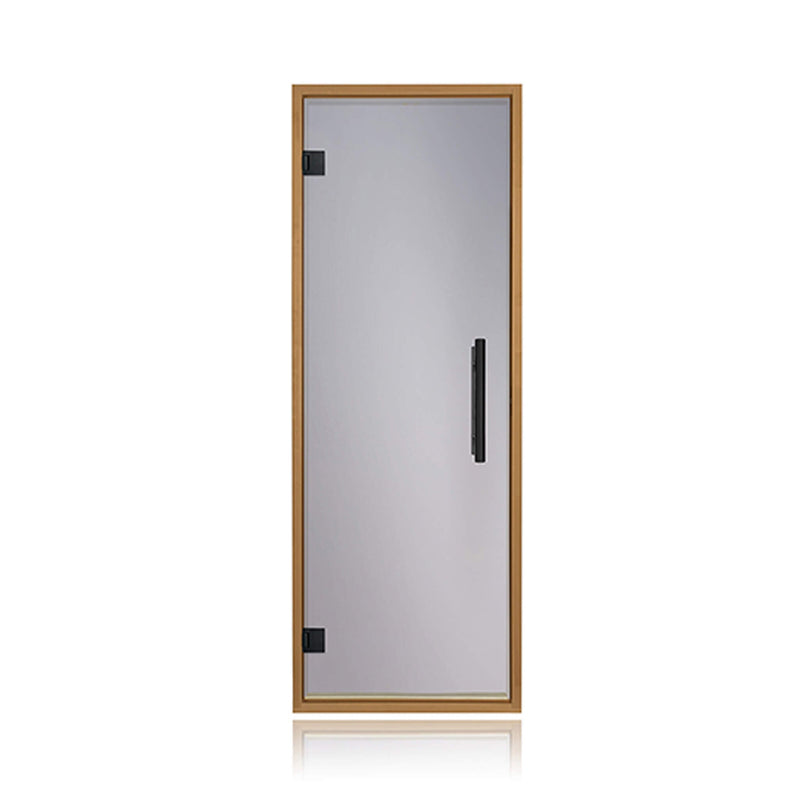 Prosaunas 24x73 Thermo-Aspen prehung sauna door with tinted glass and left hinge, by SAKSBY WHOLESALE.