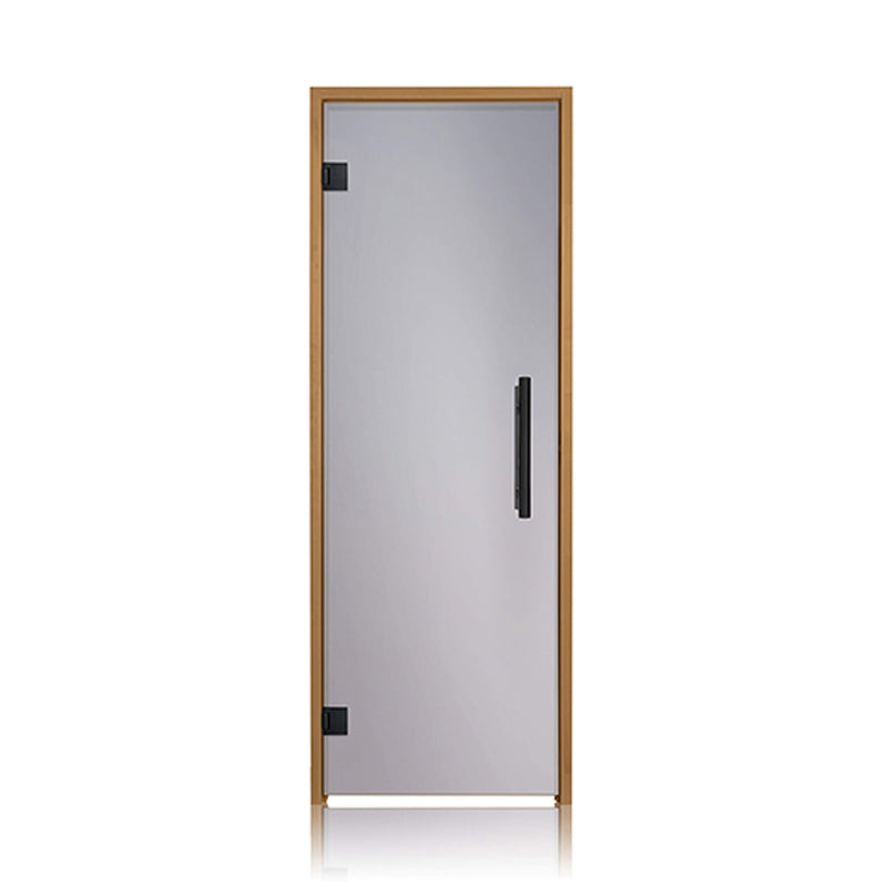 SAKSBY WHOLESALE Prosaunas 24x81 Thermo-Aspen prehung tinted glass sauna door with left hinge.