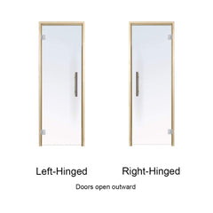 Prosaunas 36x81 Aspen clear ADA glass sauna door by SAKSBY WHOLESALE, showcasing sleek glass design and ADA accessibility features.