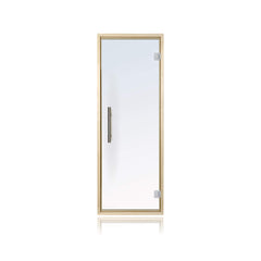 SAKSBY WHOLESALE Prosaunas Aspen 24x73 inch prehung clear glass sauna door with right hinge, suitable for sauna installation