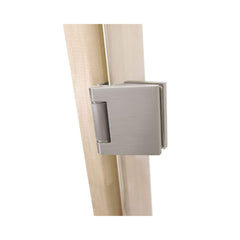 SAKSBY WHOLESALE Prosaunas Aspen 24x81 inch prehung clear glass sauna door with clamp-style hinges.