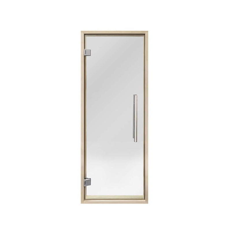 Sauna door by SAKSBY WHOLESALE, 24x73 inches, Aspen prehung with tinted glass, front view showcasing the modern sauna door design.