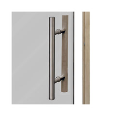 SAKSBY WHOLESALE Prosaunas Aspen 24x73 inch prehung sauna door with tinted glass and handle, designed for sauna installation.