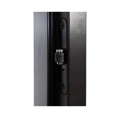 Prosaunas black alder clear glass sauna door with door seal by SAKSBY WHOLESALE, showcasing the sleek design and glass panels.