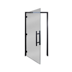 Black Alder Prosaunas sauna door by SAKSBY WHOLESALE, 36x81 inch prehung ADA tinted glass sauna door with black frame.