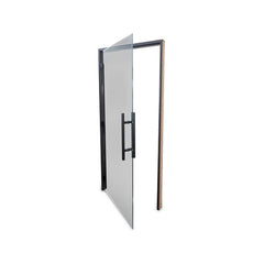 Prosaunas 36x81-inch black alder prehung ADA sauna door with tinted glass and side open design by SAKSBY WHOLESALE