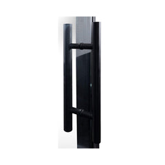 Prosaunas Black Alder prehung sauna door with clear glass and black handle, 24x73 inches, by SAKSBY WHOLESALE.