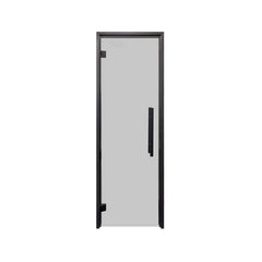 Prosaunas black alder tinted glass sauna door by SAKSBY WHOLESALE, 24x81 inch front view showing sleek design and tinted glass.