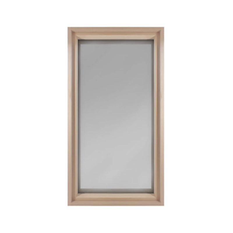 Prosaunas framed Hemlock sauna window with tempered dual-pane tinted glass, by SAKSBY WHOLESALE, front view.