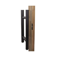 Prosaunas Thermo-Aspen 24x73 prehung clear glass sauna door with handle by SAKSBY WHOLESALE, showing the door's glass panel and handle.