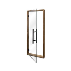 Prosaunas Thermo-Aspen prehung clear glass sauna door by SAKSBY WHOLESALE, 24x73 inches, open with metal handle and hinges