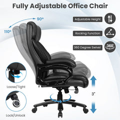 Black PU leather massage office chair by DirectDeals with padded armrests and ergonomic design for comfortable seating.