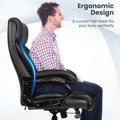 Black PU leather massage office chair by DirectDeals with ergonomic design and padded armrests, ideal for comfortable workspace seating.