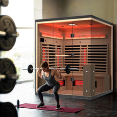 Rövia Ember 4-Person Full-Spectrum Infrared Sauna by SAKSBY WHOLESALE