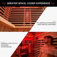 Rövia Ember 4-Person Full-Spectrum Infrared Sauna by SAKSBY WHOLESALE