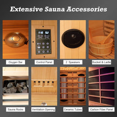Rövia Aurora 3-Person Indoor Hybrid Sauna Room by SAKSBY WHOLESALE