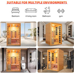 Rövia Aurora 3-Person Indoor Hybrid Sauna Room by SAKSBY WHOLESALE