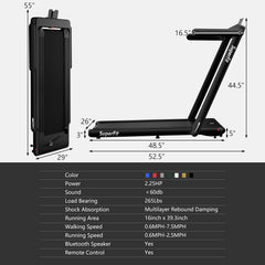 SP37914US-SL 2.25HP 2 in 1 Folding Treadmill by DirectDeals